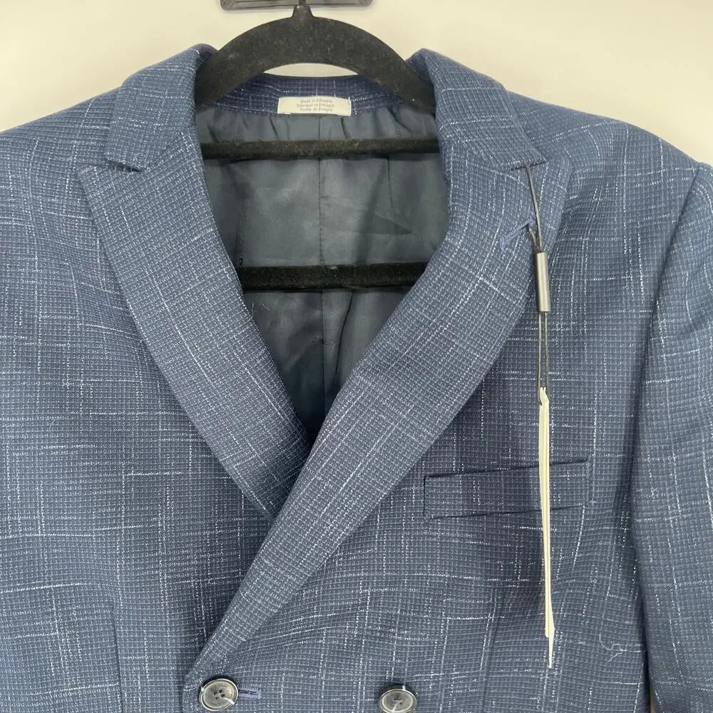 Calvin Klein Boys Slim fit Suit Separate Jacket 419 Batik Blue Size 12 Regular